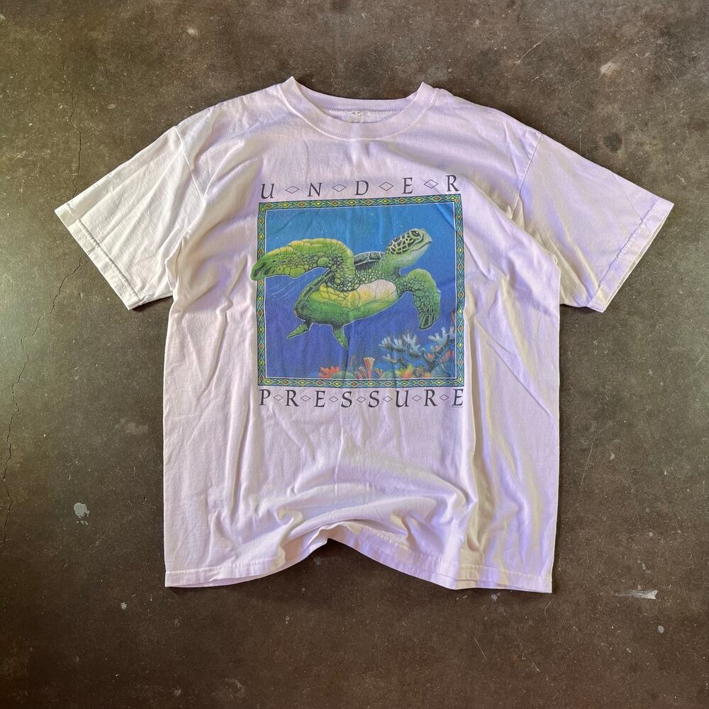 Vintage 1993 under pressure turtle graphic Human-I-tees t-shirt no tag mens L
